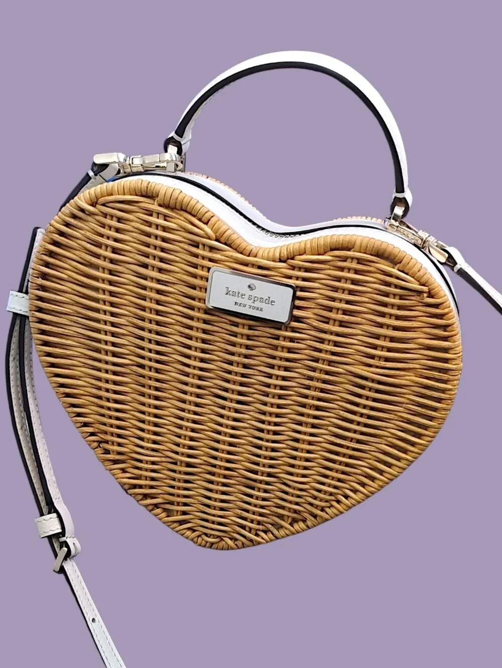 Kate Spade Heart Wicker Bag
